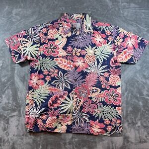 The Territory Ahead Shirt Mens M Multicolor Floral Hawaiian All Over Print